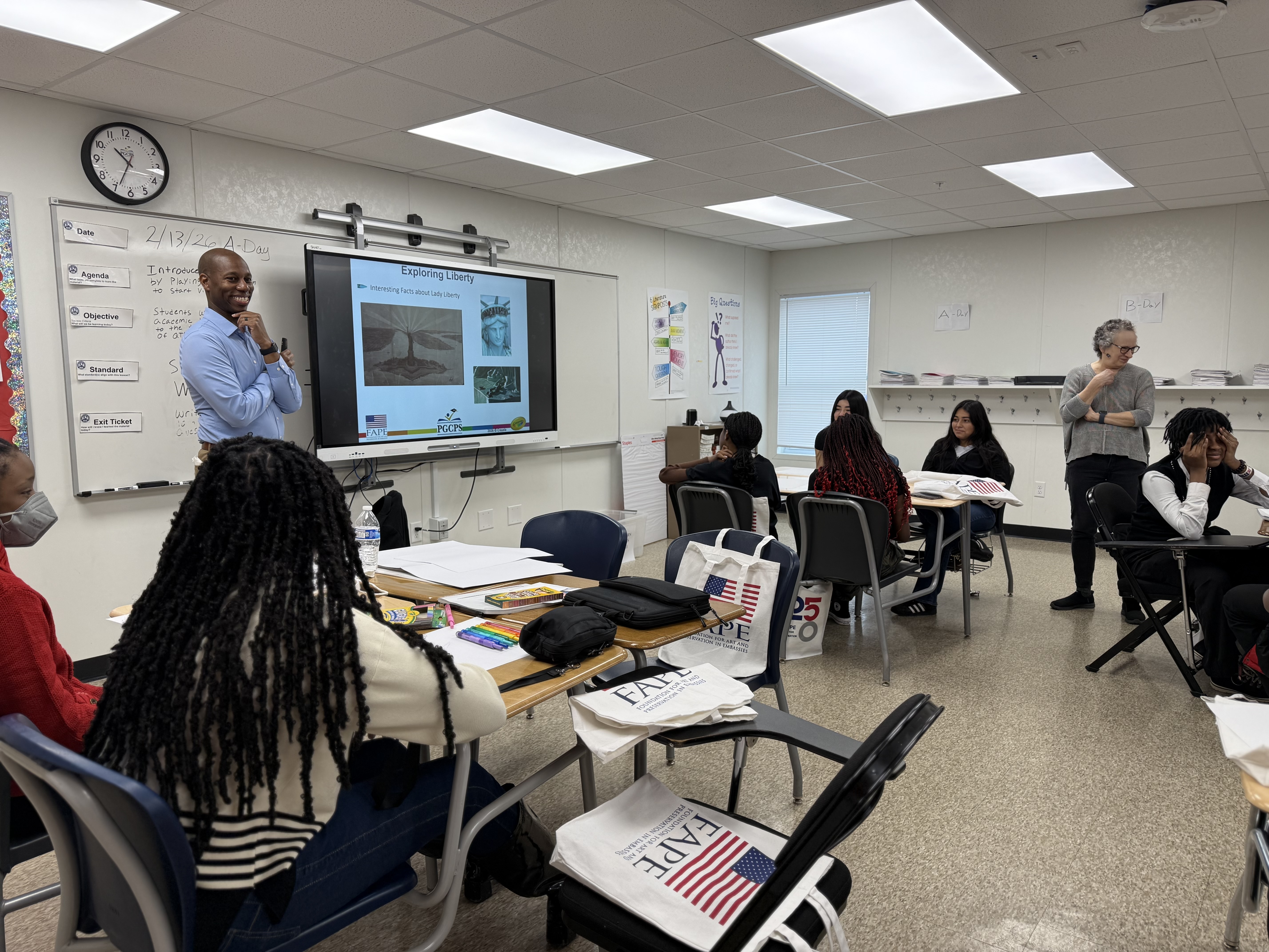 Kettering MS Teachers in front of class teaching