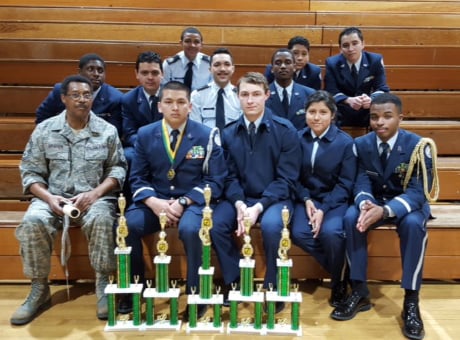 AFJROTC-students-with-Parkdale-Drill-Competition-trophies.jpg