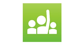 people raising hand icon