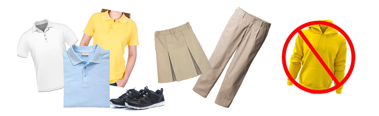 white-light-blue-yellow-polo-khaki-bottoms-uniform-examples-no-hoodies